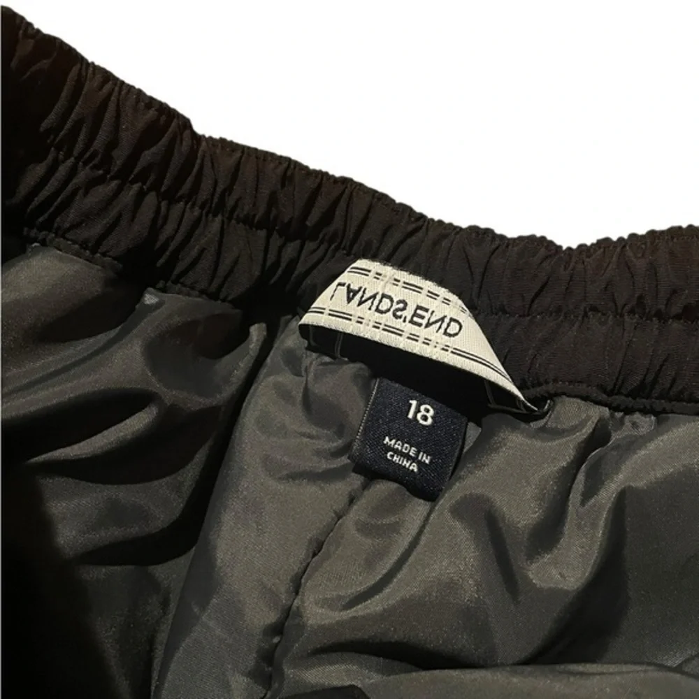 Boys Size 18 Lands End Snow Pants XL Youth Black Snowpants Winter Ski